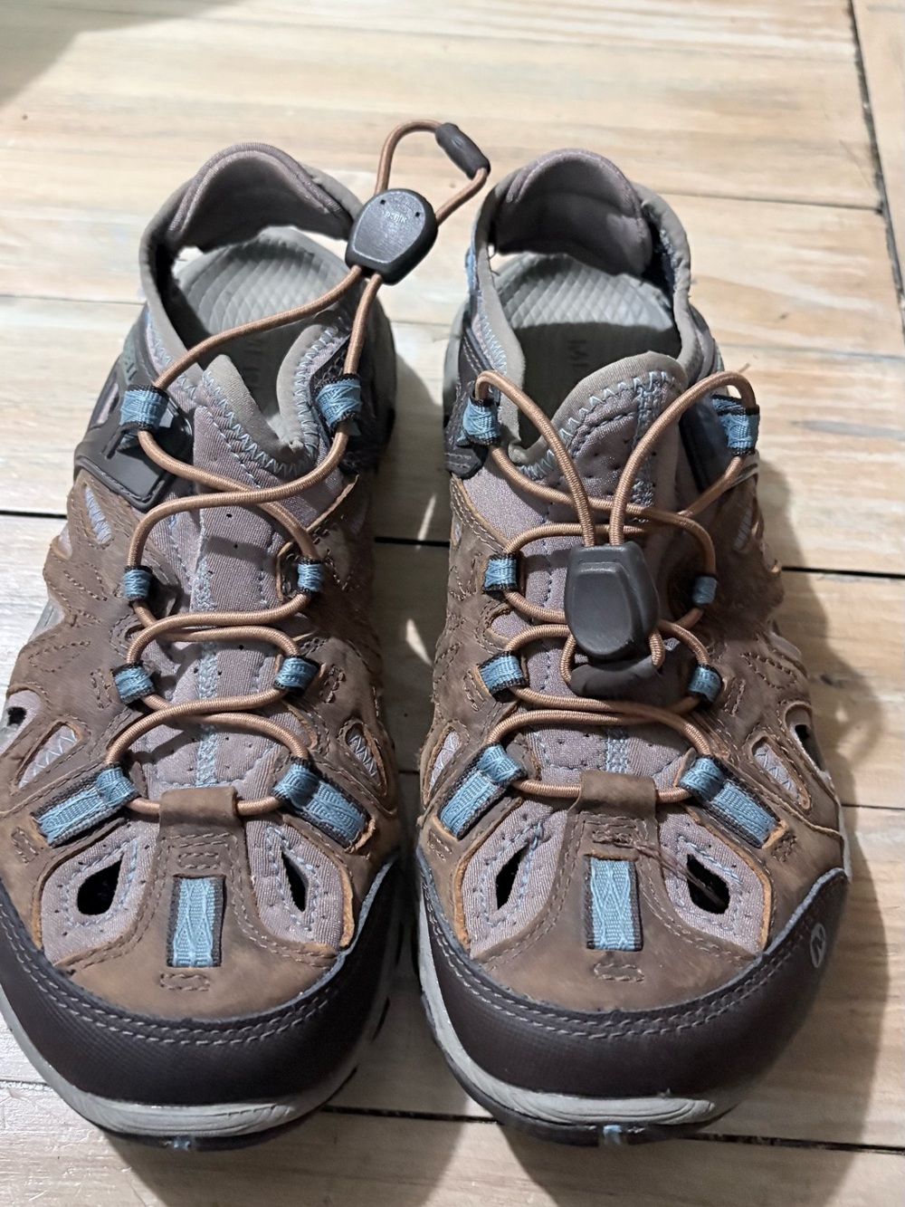 Merrell Brown and Blue Men’s Outdoor Sandal-Sneakers